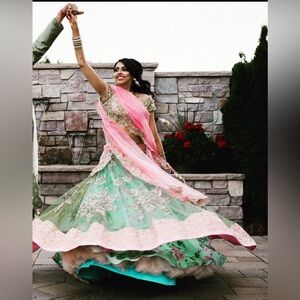 100% authentic anushree reddy lengha lehenga designer Indian outfit wear